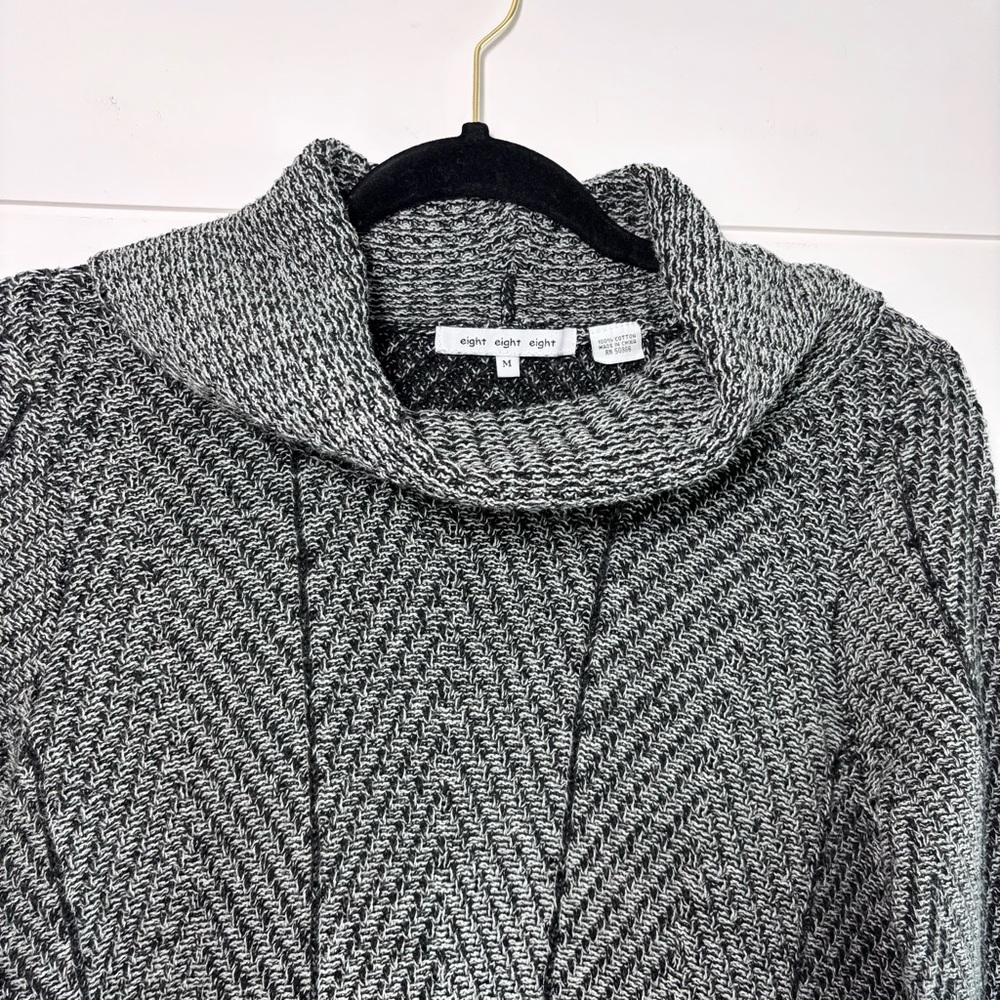 Eight Eight Eight women’s tunic length pullover cowl neck hi/lo sweater Size M - Picture 7 of 15